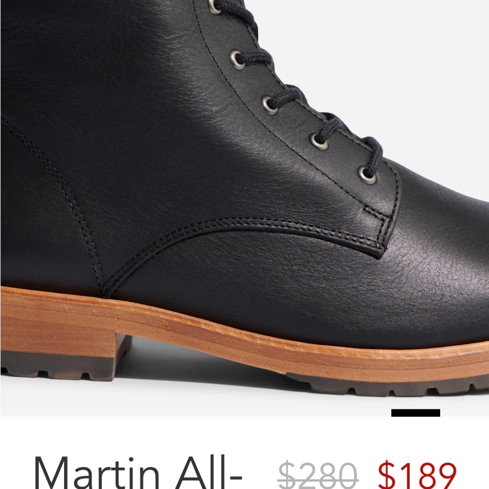 Martin Black Leather Boots